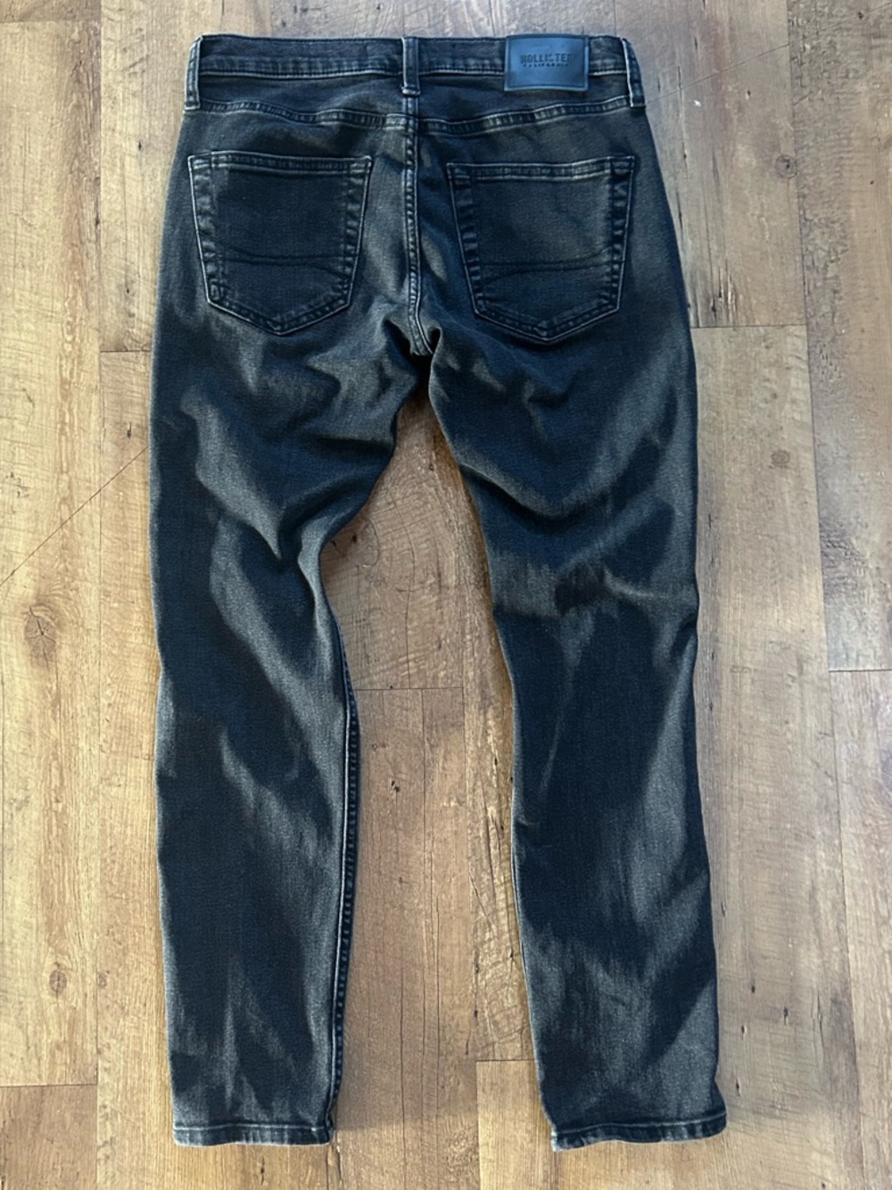 Hollister Black Distressed Skinny Jeans W30 L30 High Rise Stretch - Picture 9 of 15
